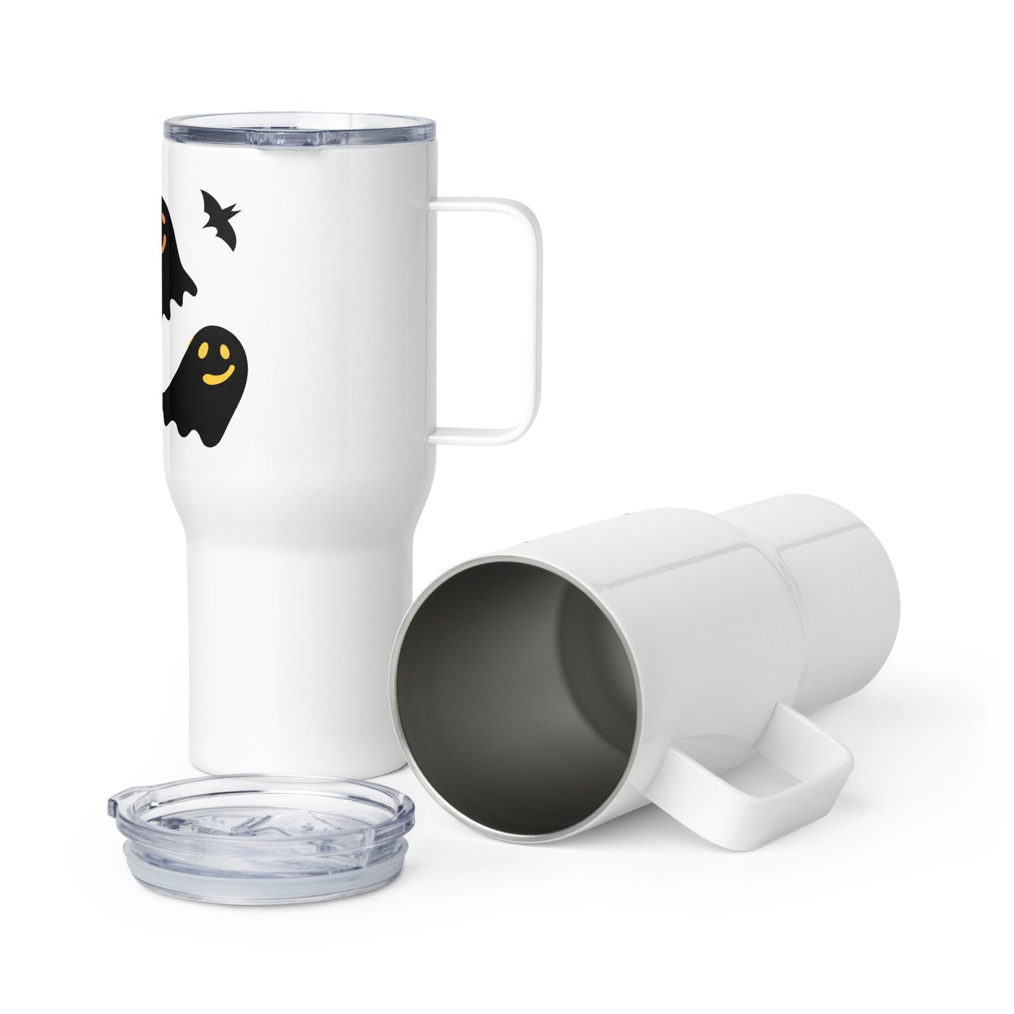 Ghost Travel mug with a handle