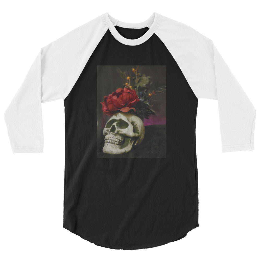 Skull 3/4 sleeve raglan shirt