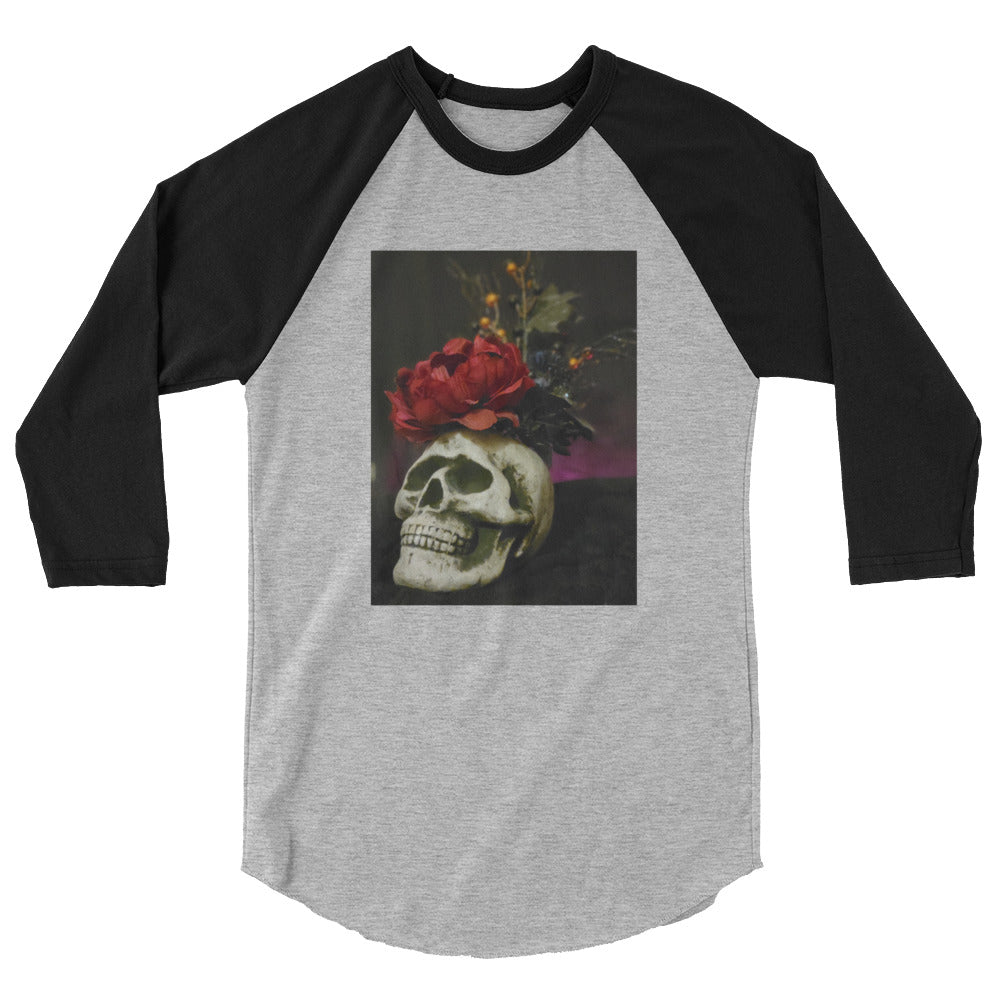 Skull 3/4 sleeve raglan shirt