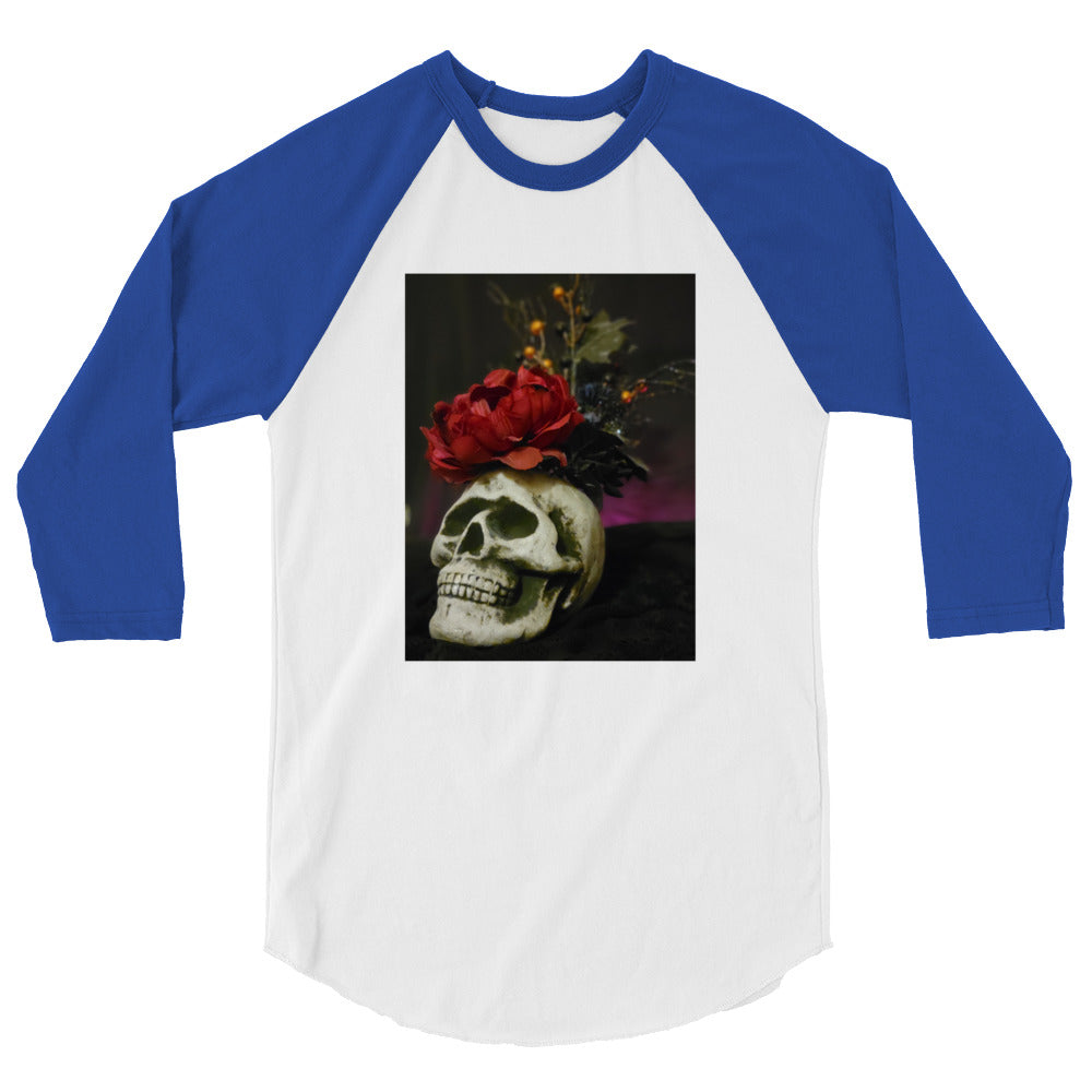 Skull 3/4 sleeve raglan shirt